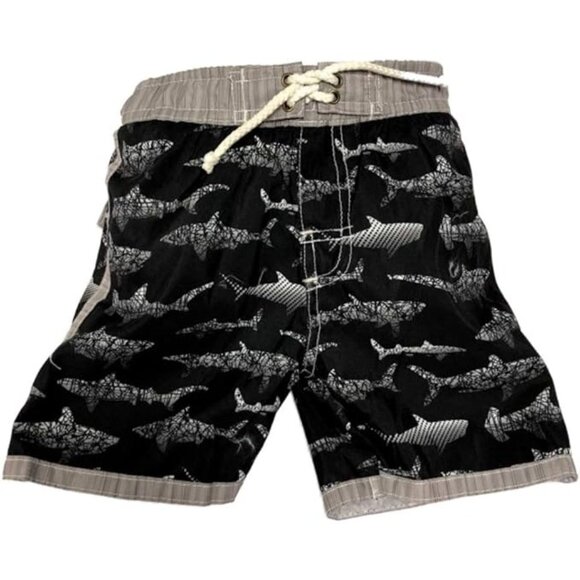 Toddler Boys SwimmingTrunks - Shark Pattern, Size 4T - Picture 1 of 3